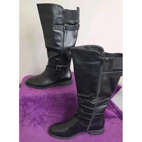 Marbella Women's Tracy Plus Black Boots, Size 8.5 - Picture 2 of 9
